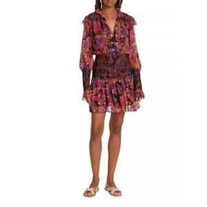 NWT FARM RIO Heart Daisy Metallic Dress